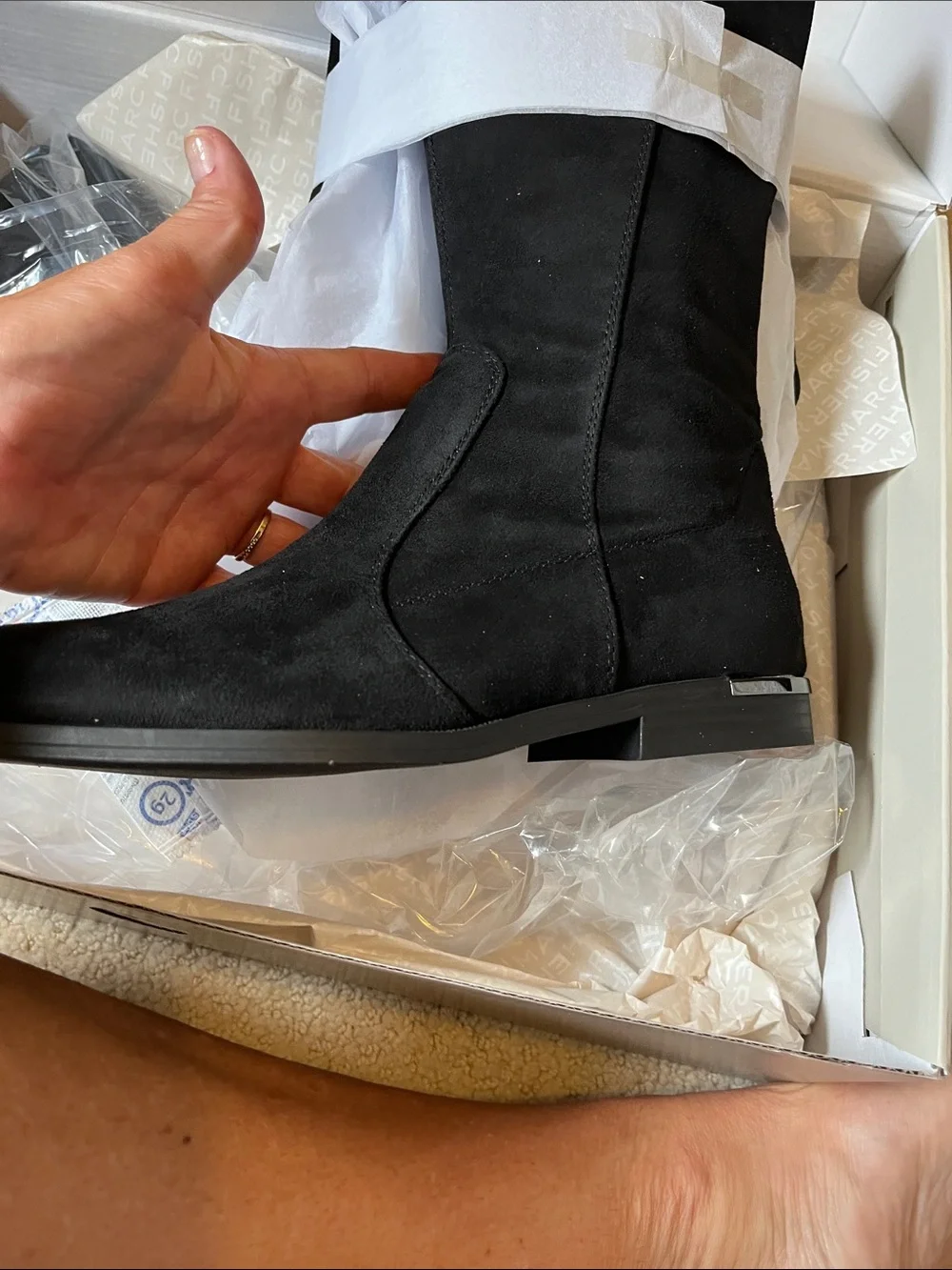 Marc Fisher Over-the-Knee Black Suede Boots